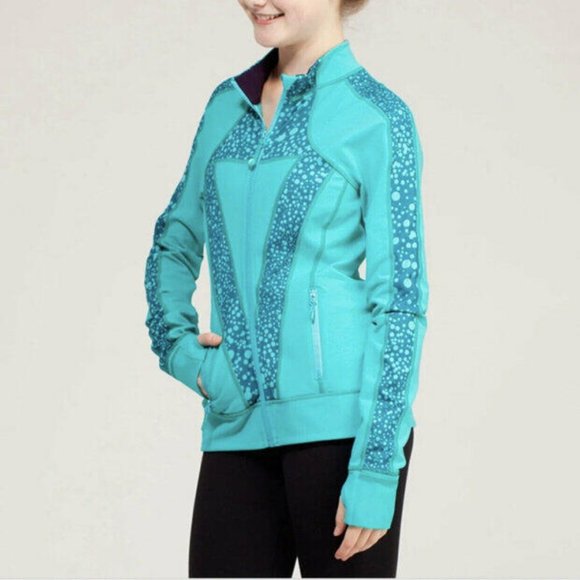 IVIVVA Perfect your practice jacket teal polkadot - Picture 1 of 5
